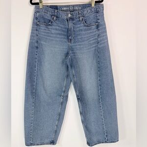 American Eagle Women's 'Strigid' 'Dreamy Drape Barrel' Jeans